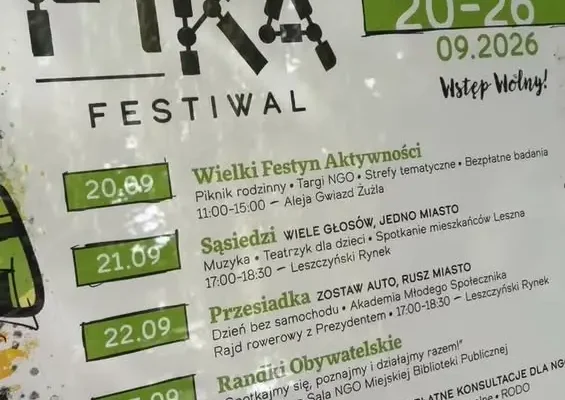 Festiwal FIKA w Lesznie: silent disco i darmowa komunikacja na zakończenie lata