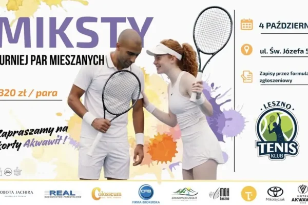 Turniej tenisa par mieszanych w Lesznie – miksty na kortach Akwawit