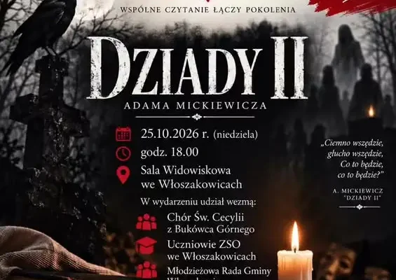 Narodowe Czytanie „Dziadów cz. II” we Włoszakowicach – 25 października
