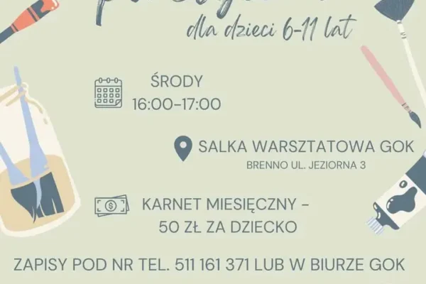 Zajęcia plastyczne dla dzieci w GOK Brenno – start już 30 września
