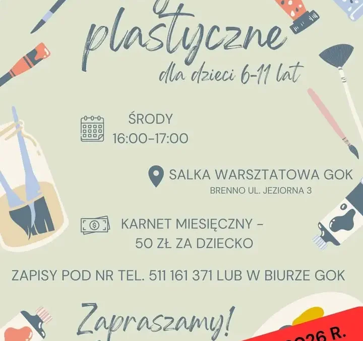 Zajęcia plastyczne dla dzieci w GOK Brenno – start już 30 września