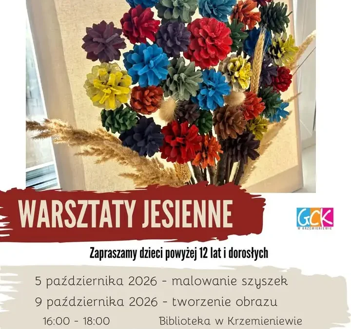 Jesienne warsztaty w Krzemieniewie – szyszki zamienią się w obrazy