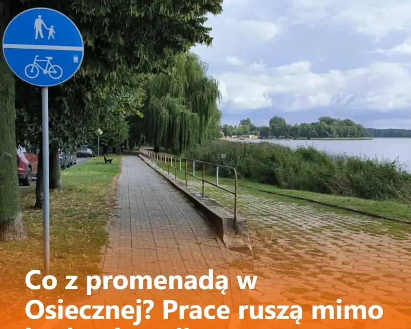 Osieczna: nowa promenada nad jeziorem już w przyszłym roku