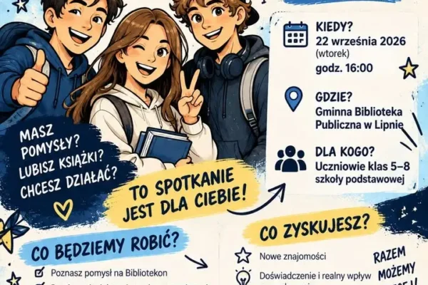 Bibliotekon w Lipnie – zostań wolontariuszem festiwalu książki