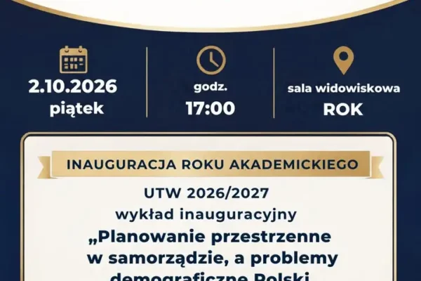 Inauguracja Roku Akademickiego UTW w Rydzynie — zaproszenie na 2 października