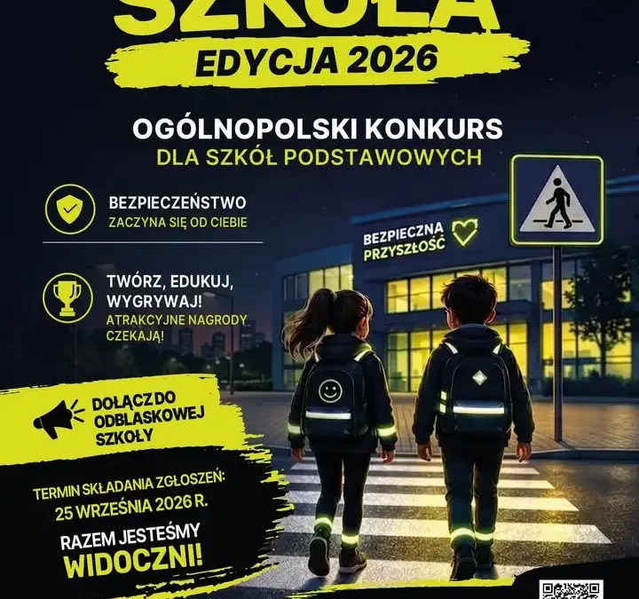 Odblaskowa Szkoła 2026 – rusza ogólnopolski konkurs dla szkół podstawowych