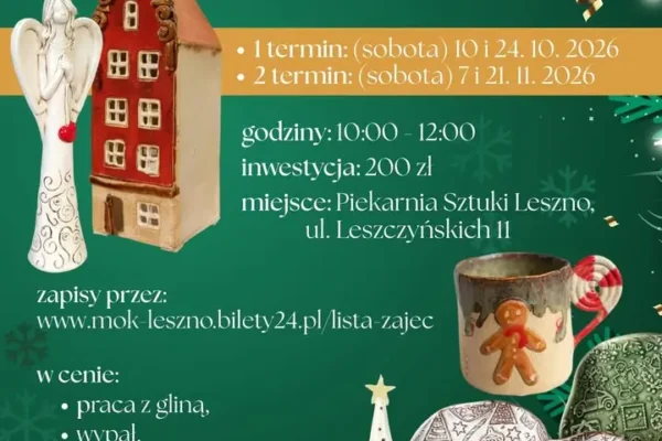 Świąteczne warsztaty ceramiczne w Lesznie – trwają zapisy