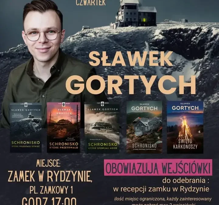 Sławomir Gortych, autor karkonoskiej serii kryminalnej, spotka się z czytelnikami w Rydzynie