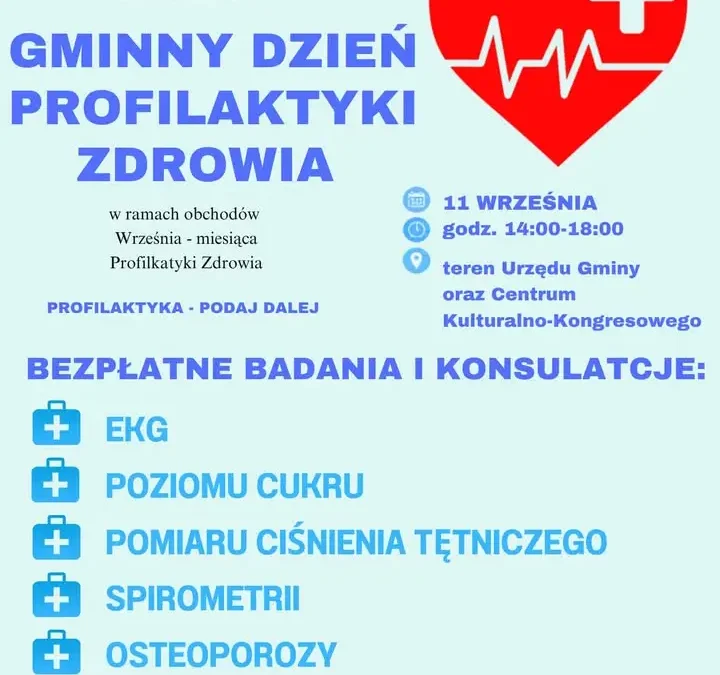 Gminny Dzień Profilaktyki Zdrowia w Wijewie – bezpłatne badania i atrakcje dla rodzin