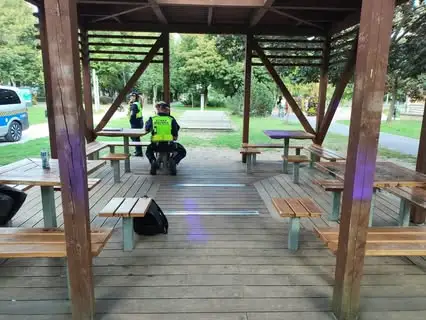 Wandal w Parku Jonstona w Lesznie ujęty dzięki monitoringowi miejskiemu