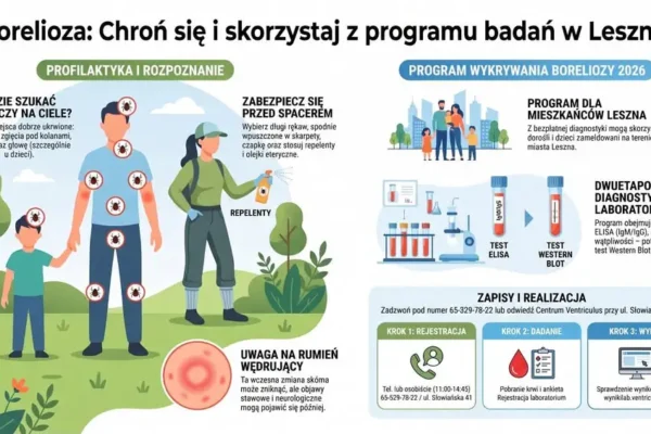 Leszno: bezpłatne badania w kierunku boreliozy dla mieszkańców – trwają zapisy