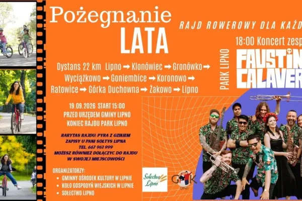 Rajd rowerowy i latino w Lipnie – pożegnanie lata 19 września