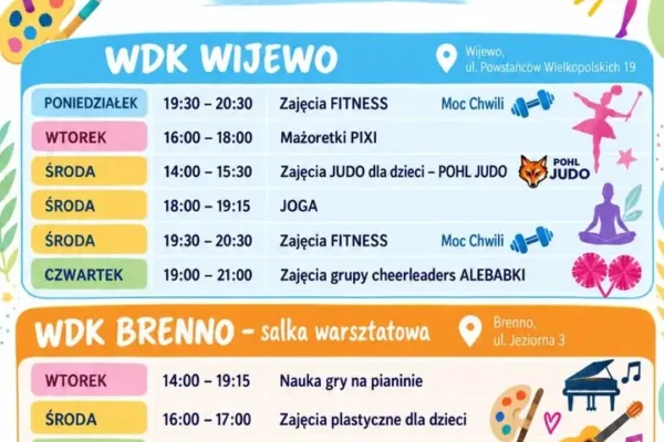 Gminny Ośrodek Kultury w Wijewie zaprasza na nowy sezon zajęć 2026/2027