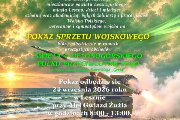 Święto 4 Zielonogórskiego Pułku Przeciwlotniczego – pokaz sprzętu wojskowego w Lesznie