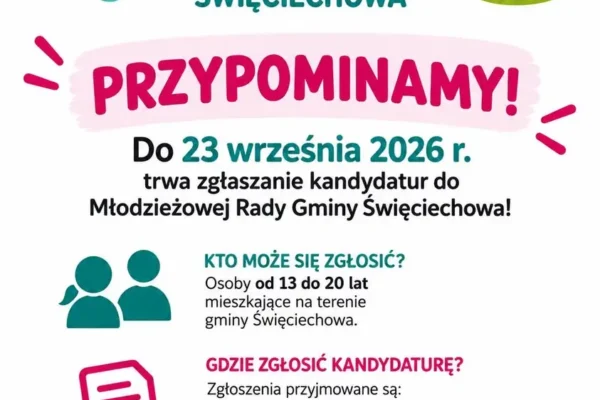 Nabór do Młodzieżowej Rady Gminy Święciechowa trwa – zgłoszenia tylko do 23 września