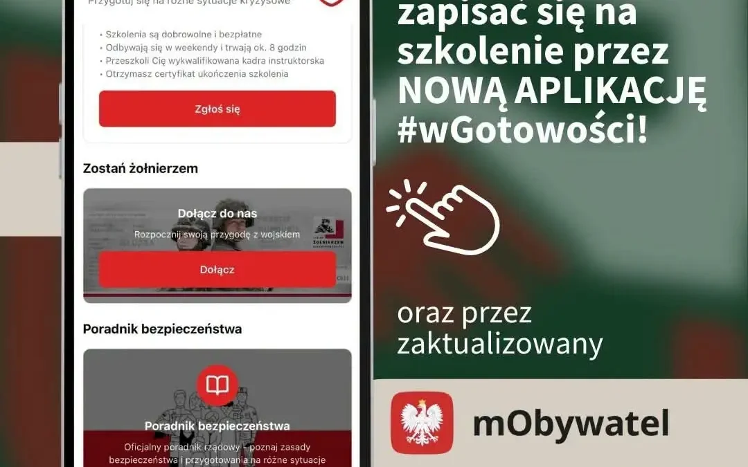 Szkolenia obronne „wGotowości” – teraz zapiszesz się przez mObywatel