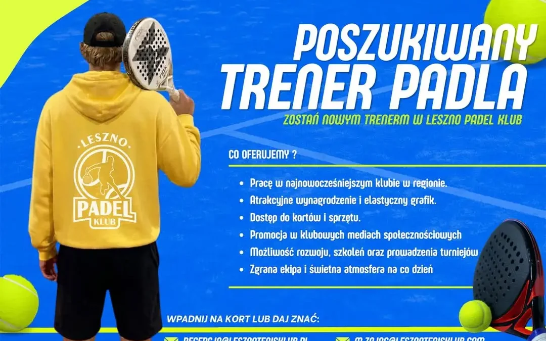Leszno szuka trenera padla – klub tenisowy rozwija sekcję