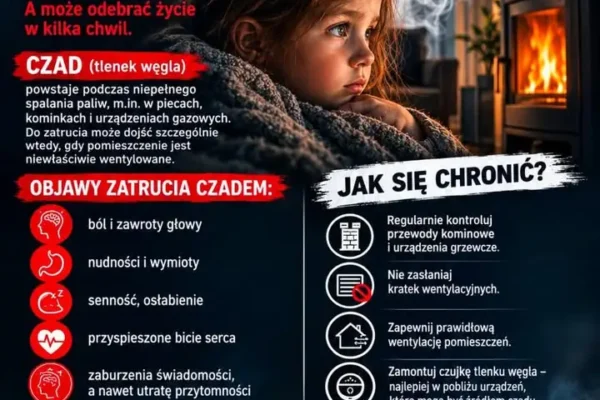 Sezon grzewczy 2026: strażacy z OSP Świeciechowa ostrzegają przed czadem