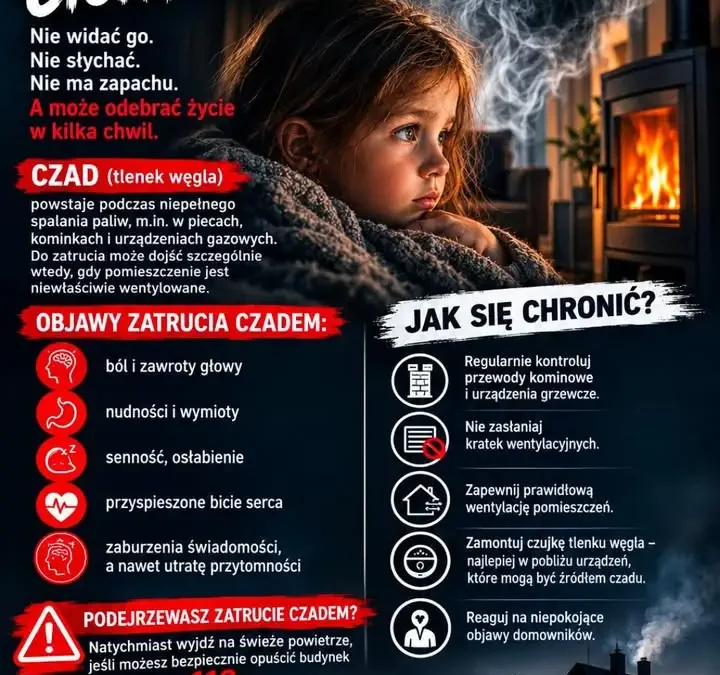 Sezon grzewczy 2026: strażacy z OSP Świeciechowa ostrzegają przed czadem