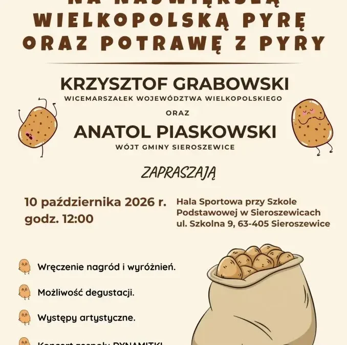 Sieroszewice zapraszają na konkurs o tytuł największej wielkopolskiej pyry