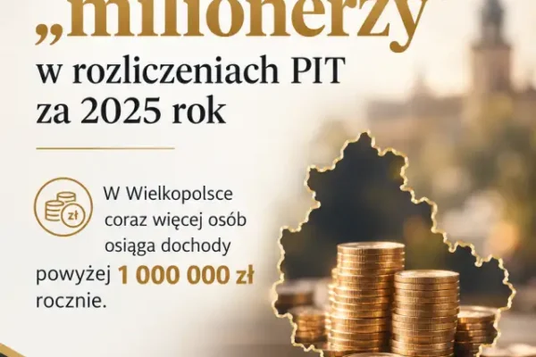 Prawie 4 tysiące wielkopolskich podatników z dochodem ponad miliona złotych