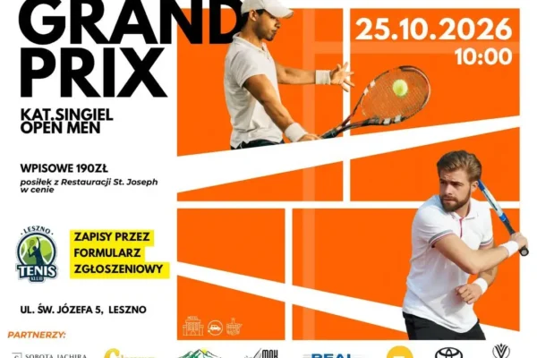 Grand Prix Leszno: druga runda turnieju tenisowego już 25 października