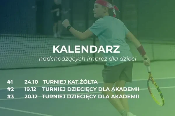 Turniej tenisa w kategorii żółtej dla dzieci i młodzieży – Leszno, 24 października