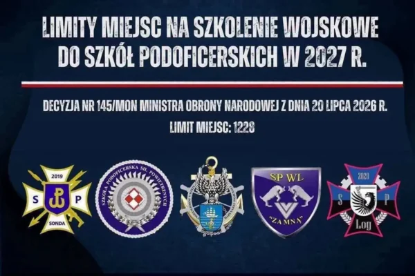 MON ogłasza 1228 miejsc w szkołach podoficerskich na 2027 rok