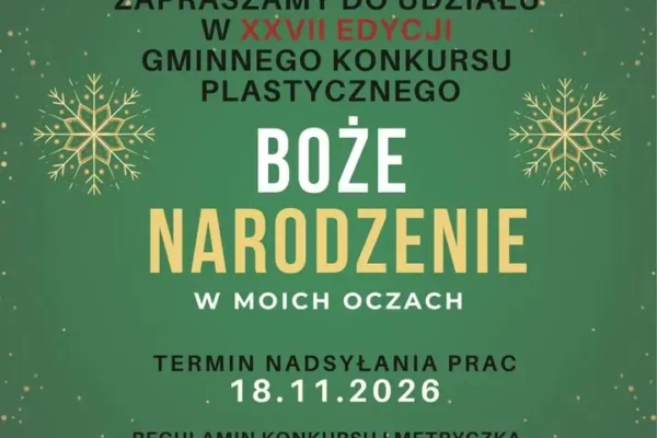 Gminny konkurs plastyczny „Boże Narodzenie w moich oczach” – XXVII edycja w Rydzynie