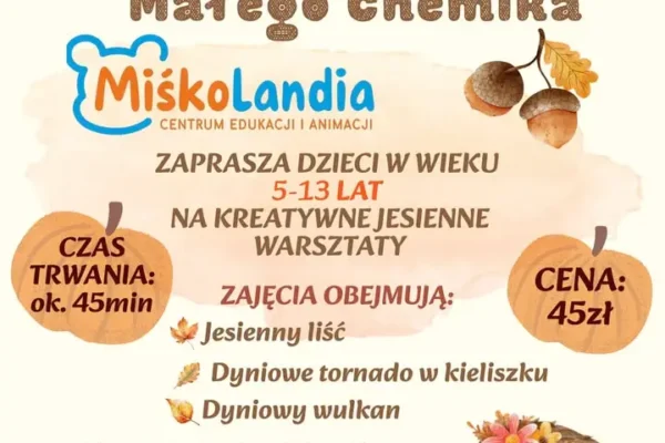 Dyniowe Eksperymenty Małego Chemika w Rydzynie – ostatnie wolne miejsca