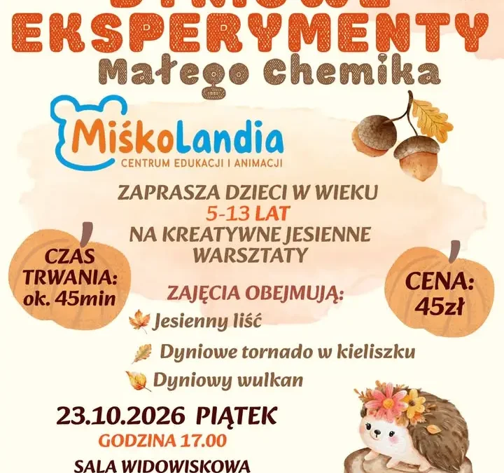 Dyniowe eksperymenty Małego Chemika w Rydzyńskim Ośrodku Kultury