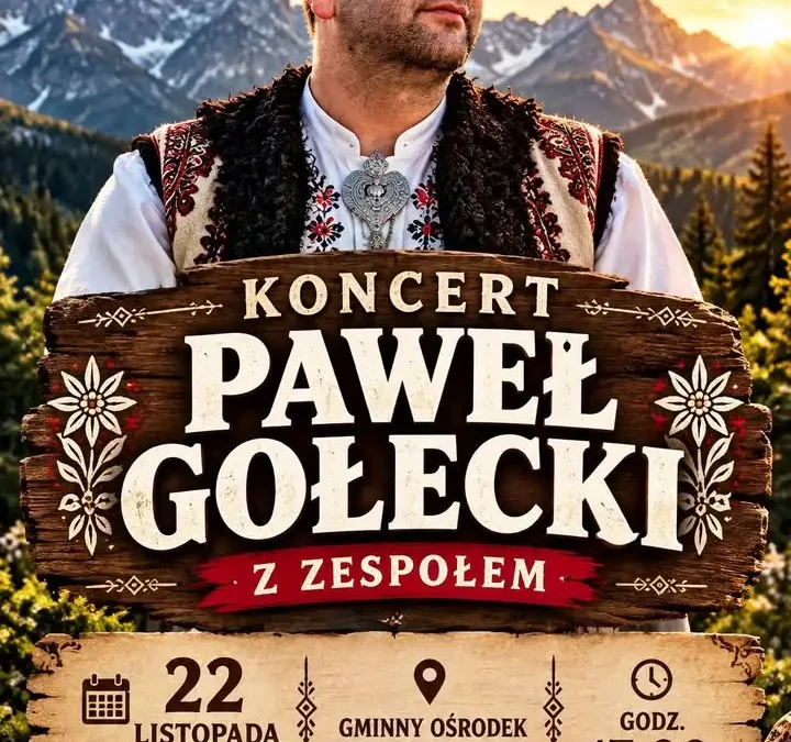 Paweł Gołecki wystąpi w Lipnie – koncert już 22 listopada