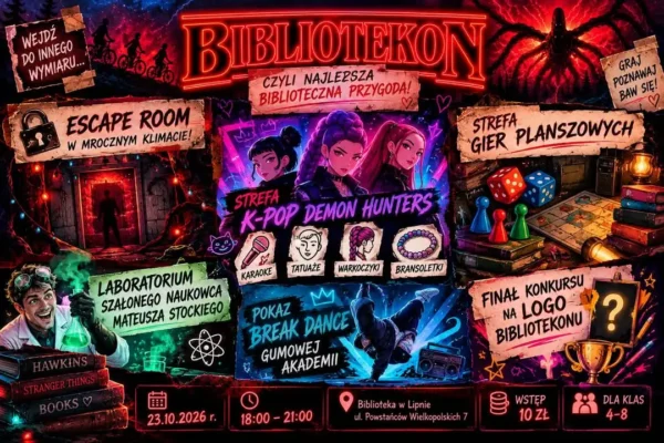 Bibliotekon w Lipnie już za tydzień – sprawdź, co przygotowano