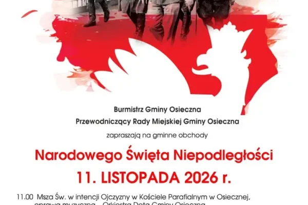 Gmina Osieczna zaprasza na obchody Święta Niepodległości 11 listopada 2026