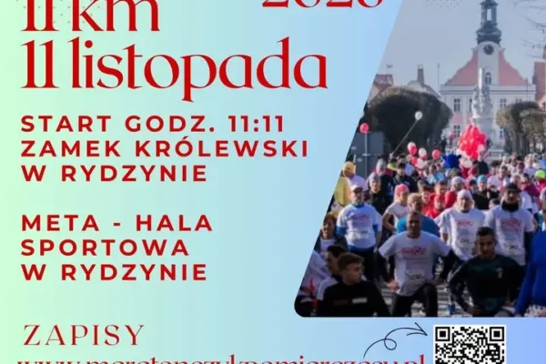 Rydzyński Bieg Niepodległości 2026 – zapisy trwają, 11 km w biało-czerwonych barwach