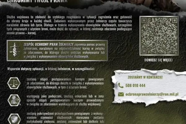 Zespół Ochrony Praw Żołnierzy – nowa inicjatywa WCR Leszno