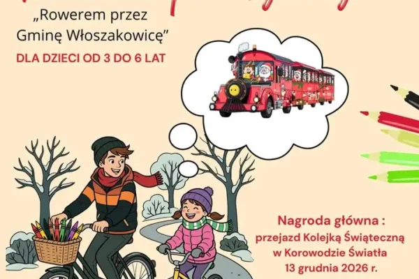 Konkurs plastyczny „Rowerem przez Gminę Włoszakowice 2026” dla przedszkolaków