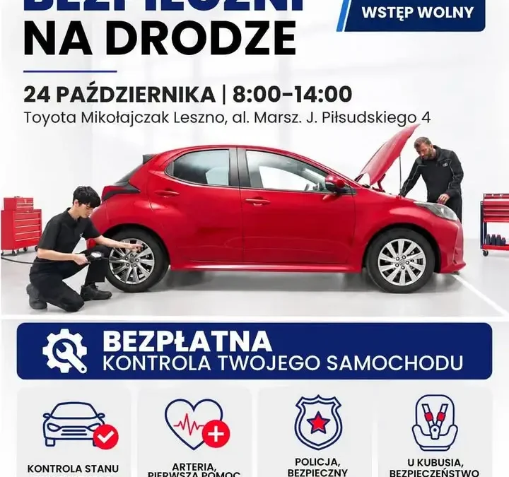 Bezpłatna kontrola auta i nauka pierwszej pomocy – w sobotę w Lesznie