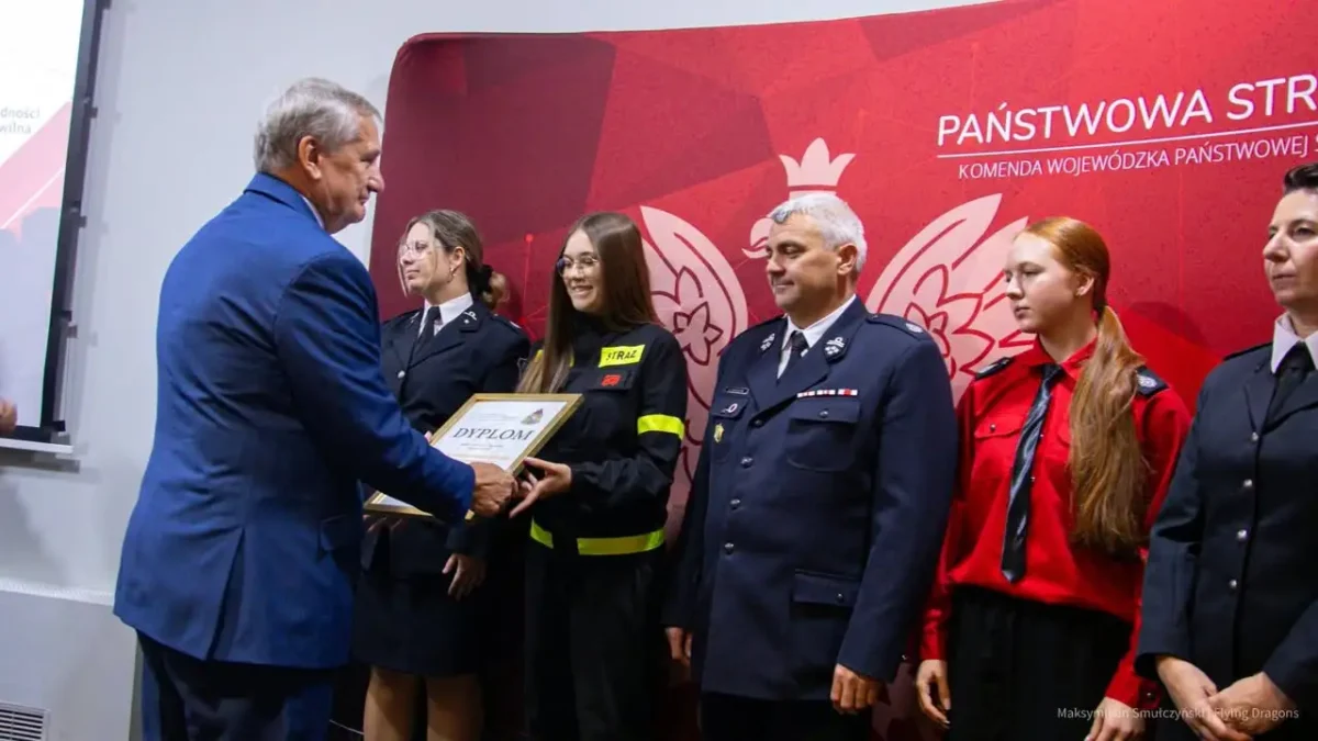 Młodzieżowa Drużyna Pożarnicza z Włoszakowic wyróżniona w Poznaniu