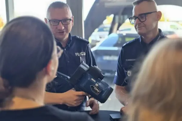 Bezpieczni na drodze – policyjna akcja edukacyjna w Lesznie