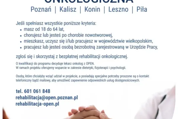 Bezpłatna rehabilitacja onkologiczna w Wielkopolsce – trwa nabór do programu „Aktywni mimo raka”