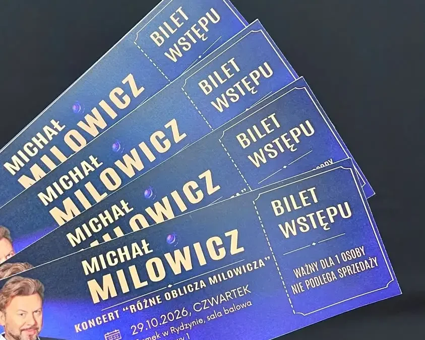 Cztery bezpłatne bilety na koncert Michała Milowicza w Rydzynie dla uczestników biegu