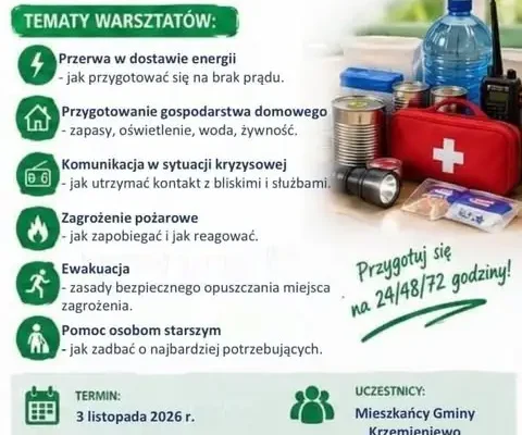 Warsztaty „Bezpieczni w kryzysie” w Krzemieniewie – przygotuj się na sytuacje awaryjne