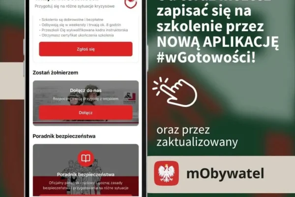 Szkolenia obronne #wGotowości – teraz zapiszesz się przez mObywatel i aplikację wGotowości