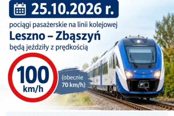 Szybsze pociągi na linii Leszno – Zbąszyń od 25 października