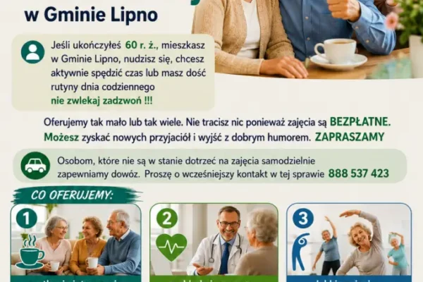 Mobilne punkty integracji senioralnej w gminie Lipno – listopadowe spotkania